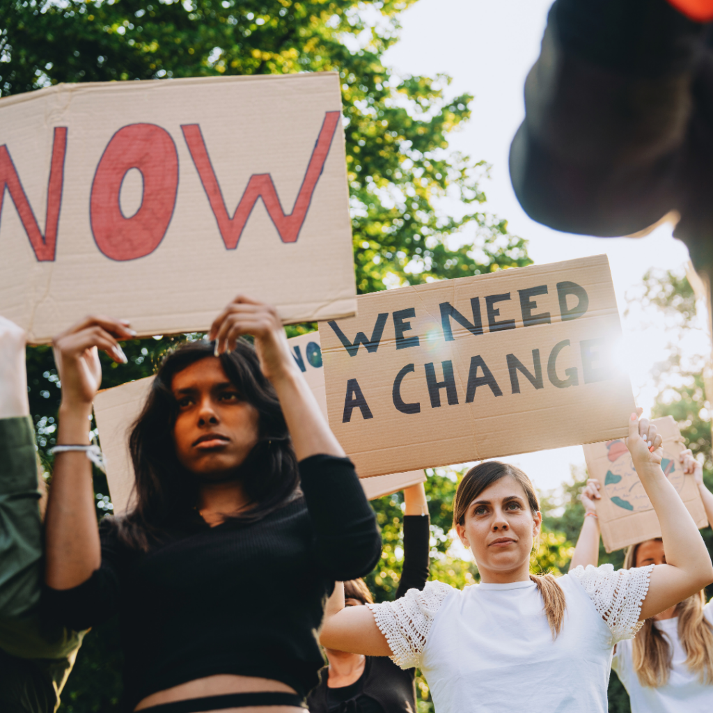 women fighting for climate action