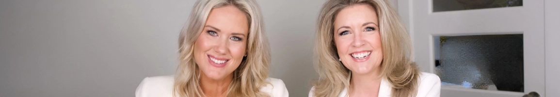 Studio headshot of the co-founders of The Honest Talk