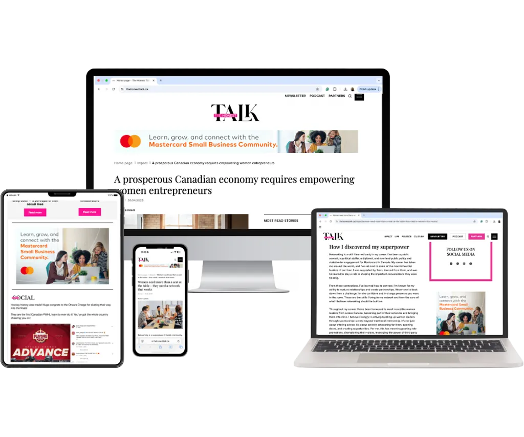 The Honest Talk website on multiple devices and screensizes