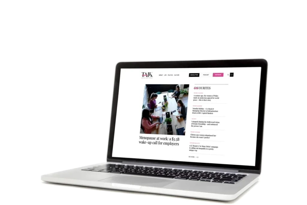 A laptop showing The Honest Talk website