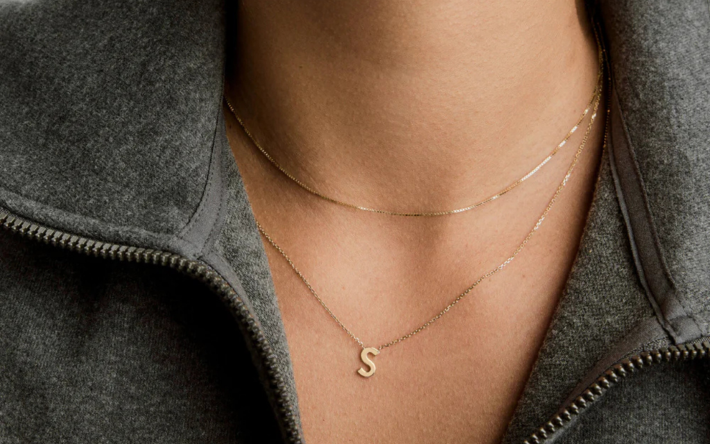 Mejuri letter necklace