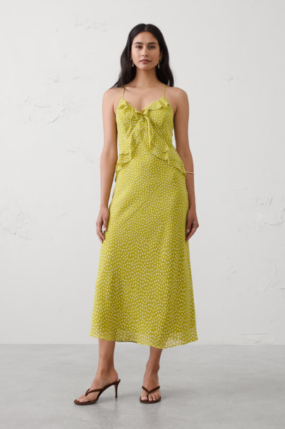 chiffon wedding guest dress