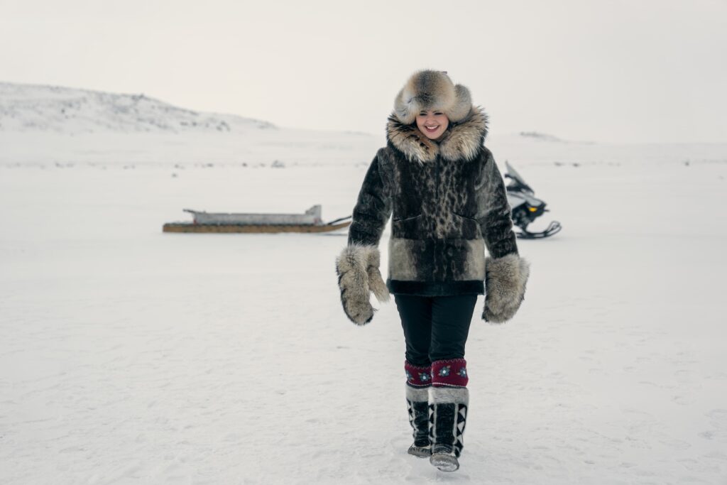 Anna Lambe, on set of Netflix's North of North